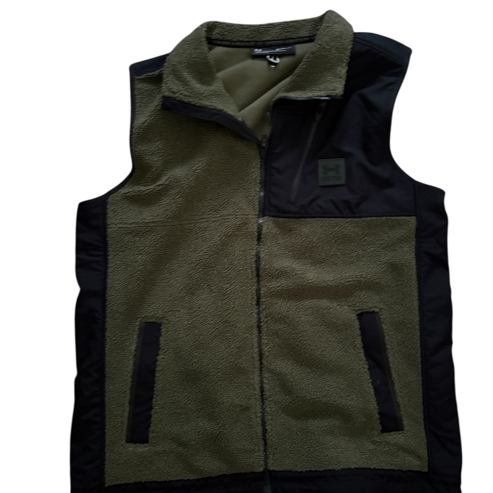 Under Armour Olive and Brown Fleece Vest
